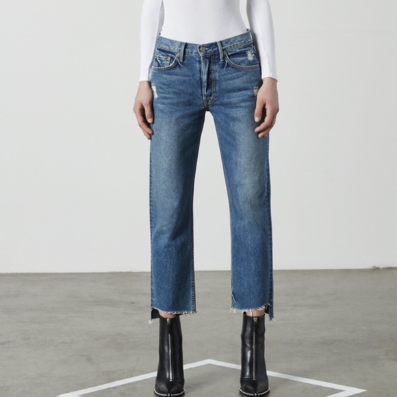 GRLFRND Denim - GRLFRND Helena High Rise Straight Leg Jeans Close To You